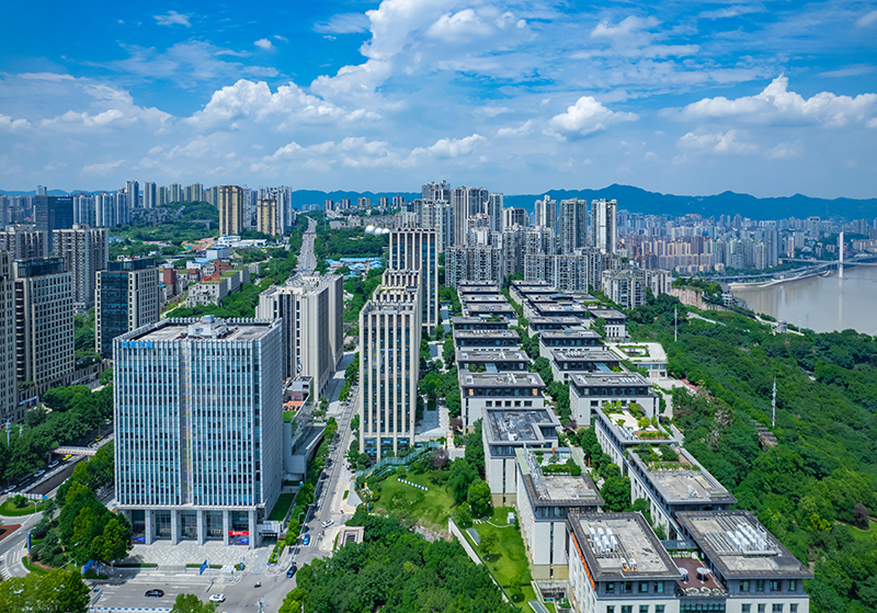 2023年8月4日，重慶，區(qū)塊鏈數(shù)字經(jīng)濟(jì)產(chǎn)業(yè)園。